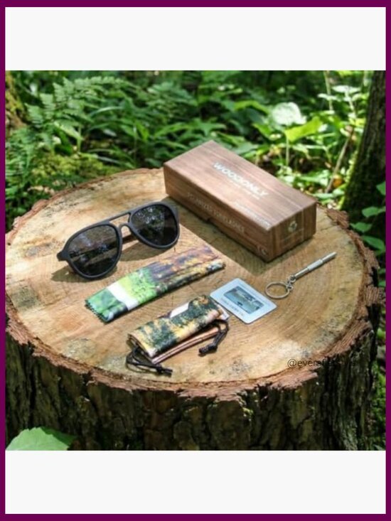Wood Polarized Aviator Sunglasses for Men Women